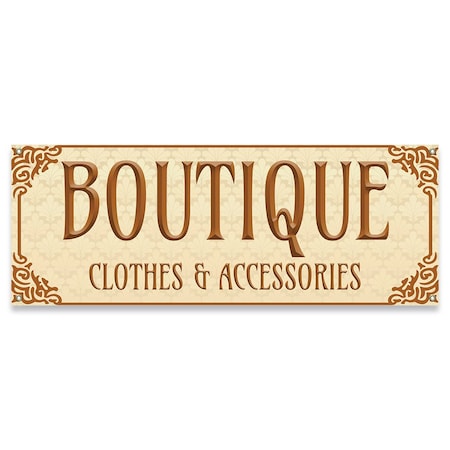 Signmission Boutique Clothes & Accessories Banner Concession Stand Food Truck Single Sided B-30022